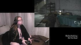 bbw brunette with huge tits plays last of us 2 fully nude part 6