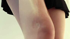 Young Chinese Cutie Teases Feet in Tight White Pantyhose