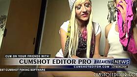 nasty german blonde deepthroats monster cock