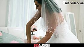 Perv stud ANAL fucks stepbrother's wife hard before her wedding day!