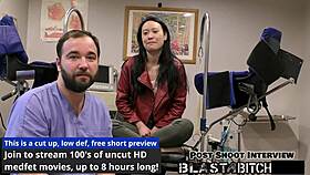 zoe lark's shaved pussy takes pov blowjob cum blast backstage