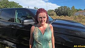 Ali Allure Gets Her Shaved Pussy Teased By Stepson In Lingerie Trailer