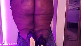 arrogant ebony bbw goddess dominates in heels and fetish play