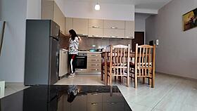 Mature Housewife Stunned by Young Stud's Monster Cock in Kitchen Tease