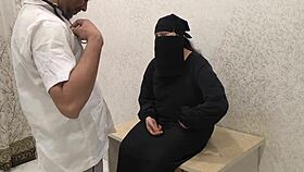 muslim babe bent over clinic table for doctor's big cock pussy pounding checkup
