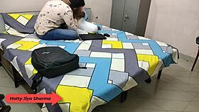 jiya sharma moans loud as boyfriend pounds her pussy hard in hostel with dirty hindi talk