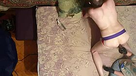 anastasia dominates sissy sasha with anal dildo masturbation
