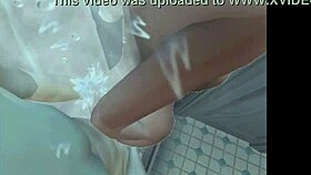 romantic latina bathes in leather for steamy shower anal fantasy vagina play