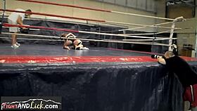 European Lesbian Babes Clash in Passionate Wrestling Fury