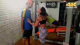 Brazilian Milf's Big Tits Bounce on Monster Cocks in Steamy Gym Creampie