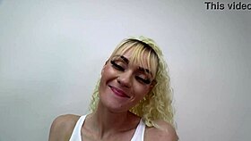 Petite blonde, damn that wet rimjob before milking cock hard!