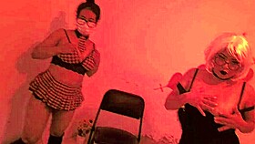 Beautiful mature ladies dive into adult content with innocent curiosity