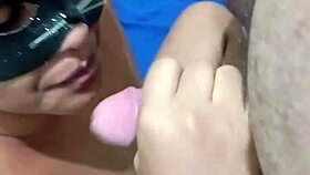 Amateur Latina Wife Blows and Rides Natural Tits Cock
