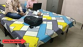 jiya sharma moans loud as boyfriend pounds her pussy hard in hostel with dirty hindi talk