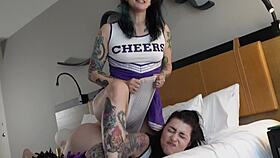 roommate cheerleader gets atomic wedgie with ass shaking and clothes ripped 😈🍑