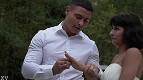 she's squeezing in one last wild mmf threesome with two monster cocks before her wedding day hits