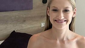 Tiffany Tatum Teases My Cock with Her Beautiful Blue Eyes Licking Hungrily