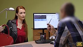 Big titted czech trades pussy for desperate cash loan