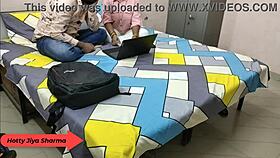 jiya sharma moans loud as boyfriend pounds her pussy hard in hostel with dirty hindi talk