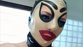 Fucking Latex Mistress Gapes Ass On Huge Cock Deepthroat!