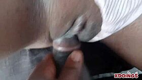 Sexy ebony amateur's huge pussy begs for spoiling in bedroom fun