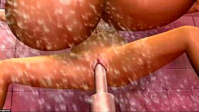 shower scene explodes with massive breast expansion magic