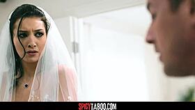 Perv stud ANAL fucks stepbrother's wife hard before her wedding day!