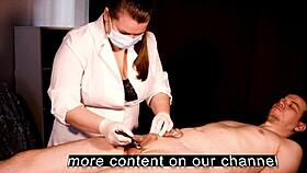 hey patient, feel my busty nurse hands shave your cock then milk that cum explosion?