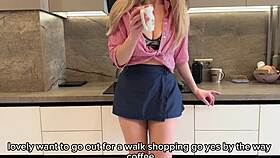 watching gf swallow cum then brazen milf joins for creampie ride