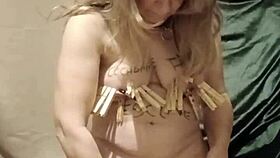 Bound french maid slave endures pins candles humiliating maledom spanking!