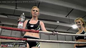 European Lesbian Babes Clash in Passionate Wrestling Fury