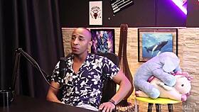 brazilian black babe gives deep blowjob to huge black cock top