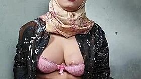 asian hijab ladyboy explores solo pleasures intimately