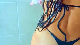 why tease when this tanned latina beauty craves shower massage leading to deep anal? 