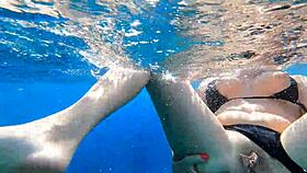 hot milf underwater pounding with juicy cock 😍💦