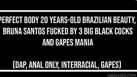 bruna santos' perfect 20yo body wrecked by three monster black cocks dap anal