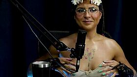 see-through red teases ripped clothes striptease