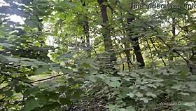 A Random Stranger Feeds Cock for Risky Forest Public Blowjob