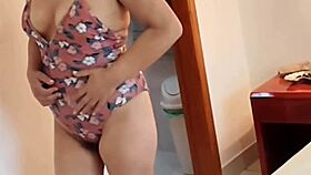 on the beach this mature beauty flashes her pussy and strips naked 😍