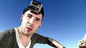 i love my goth girl's risky public beach facial cumshot