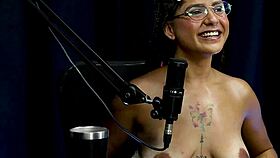 see-through red teases ripped clothes striptease