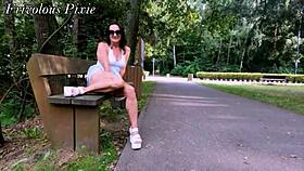 strangers catch horny milf flashing pussy public in wild compilation