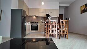 Mature Housewife Stunned by Young Stud's Monster Cock in Kitchen Tease