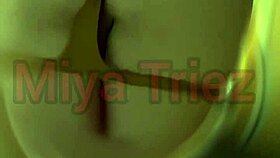 Miya Triez seductively strips revealing her slutty housewife curves for cuckold tease