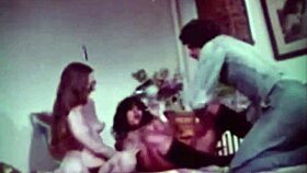 Vintage Threesomes Explore Hairy Pussy Group Beaver Action in Retro