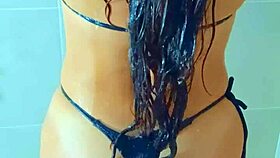 why tease when this tanned latina beauty craves shower massage leading to deep anal? 