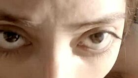 imagine my eyes like this while you watch my wet pussy tease you