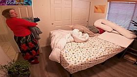 curvy milf bends over big cock before girlfriend arrives creampie waiting