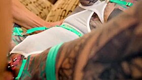 Skinny dreadlocks hippie slut rides monster cock anal sloppy blowjob