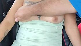 Uber driver gropes tattooed Mexican whore publicly